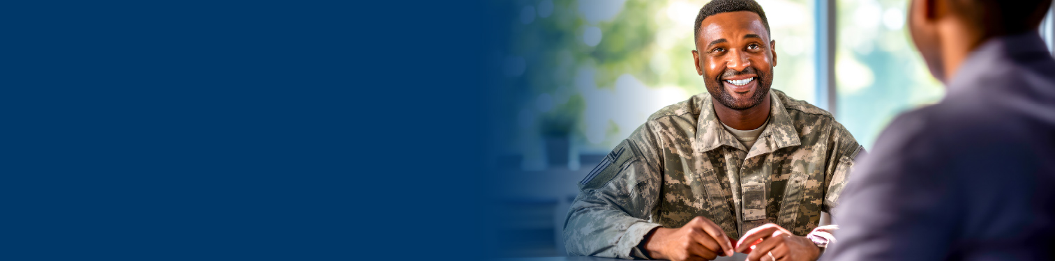 A service member looking for a loan