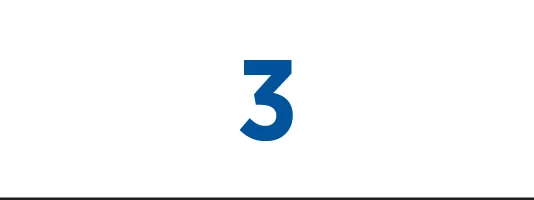 Infographic of a number three with white background